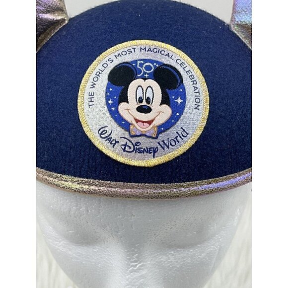 NEW WDW 50th Anniversary Ear Hat Mickey Mouse Walt Disney World Earhat Adult - Picture 2 of 12